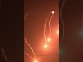 Barrage of flares descend on Gaza