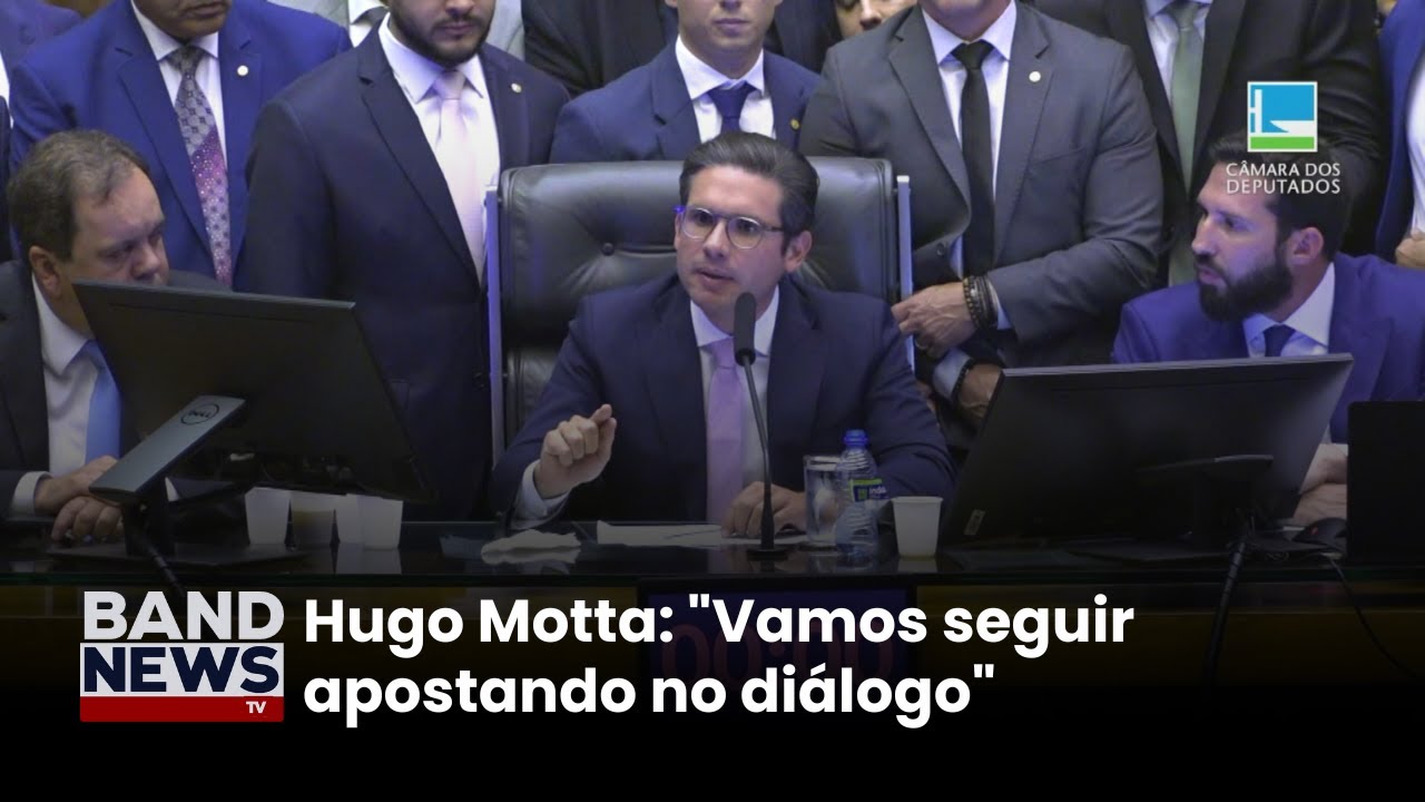 Tensão na Câmara Hugo Motta faz pronunciamento e sessão é encerrada | BandNews TV