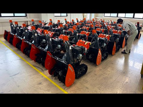 除雪機をつくるプロセス。日本国内生産で雪国の生活にお役に立つ除雪機。