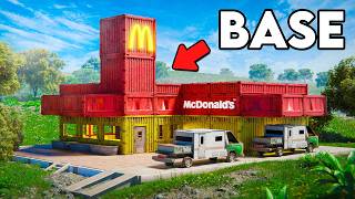 YouTube thumbnail for Throat's video titled 'I Built a McDonalds In Official Rust...'