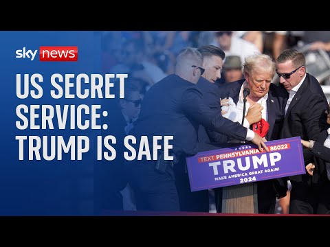 BREAKING: Trump is 'safe' after shots fired at rally - US Secret Service