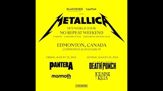 Metallica Edmonton M72  World Tour - Night 1 w/guests Pantera and Mammoth - August 23, 2024