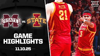 Mississippi State vs. #16 Iowa State Game Highlights | 2025-26 Big 12 Men's Basketball