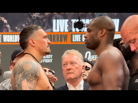 USYK • DUBOIS WEIGH IN | FRANK WARREN STARESDOWN OLEKSANDR | UNDISPUTED