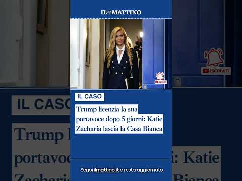 Trump licenzia la sua portavoce dopo 5 giorni: Katie Zacharia lascia la Casa Bianca