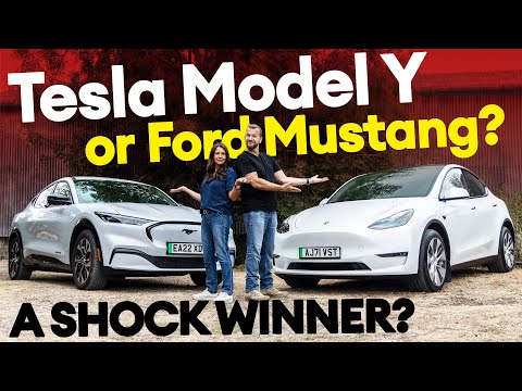 TESLA MODEL Y or Ford MUSTANG MACH-E. The ultimate electric family SUV shoot-out! | Electrifying