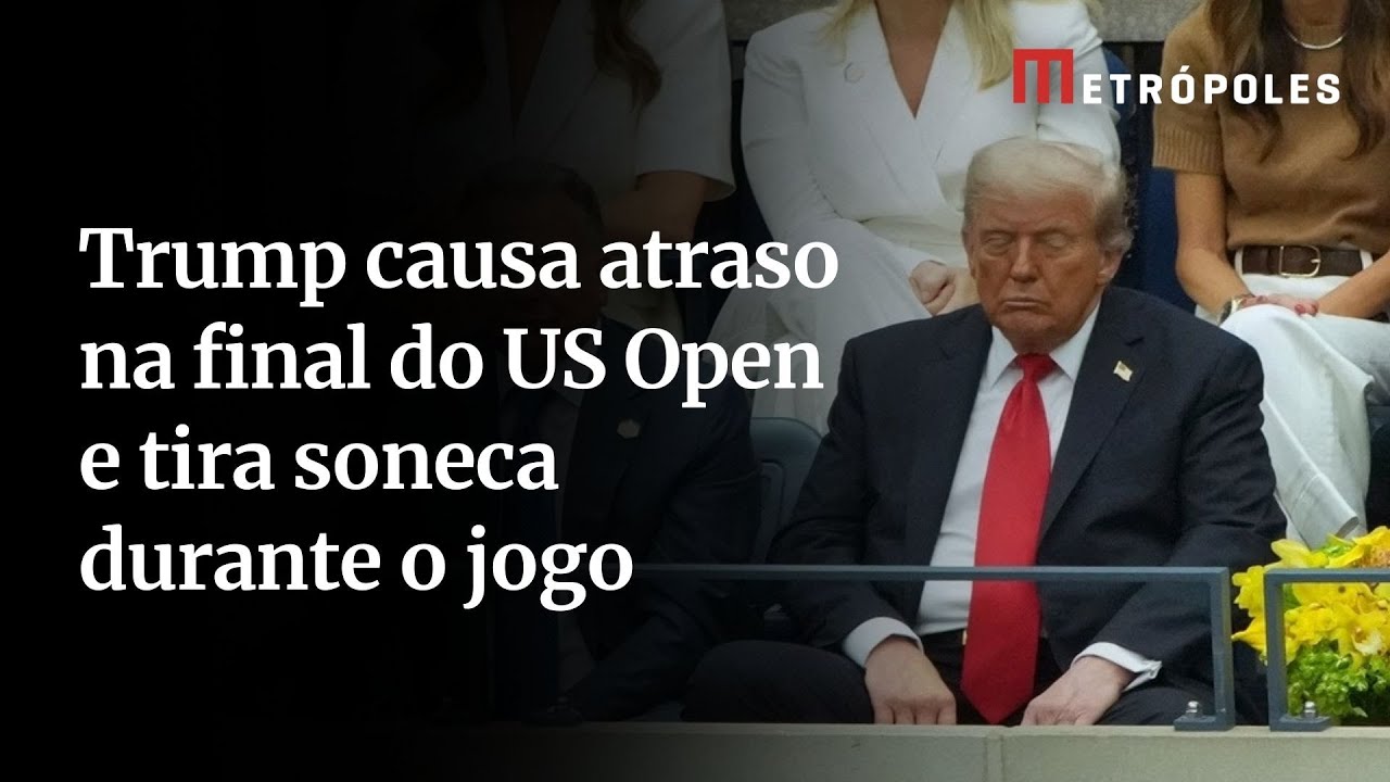 Trump causa atraso na final do US Open e tira soneca durante o jogo