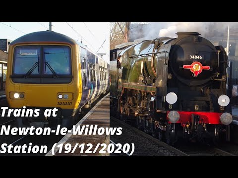*STEAM - 34046 ‘Braunton’* Trains at Newton-le-Willows Station (19/12/2020)