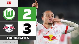 Xavi Shines In Friday Thriller! | VFL WOLFSBURG — RB LEIPZIG | Highlights | MD 29 Bundesliga 2024/25