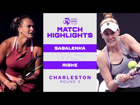 Aryna Sabalenka vs. Alison Riske | 2022 Charleston Round 2 | WTA Match Highlights