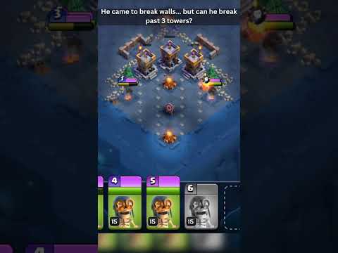 Bomber vs Triple Archer Tower – Will He Survive? #shorts #clashofclans #coc #shortvideo #new