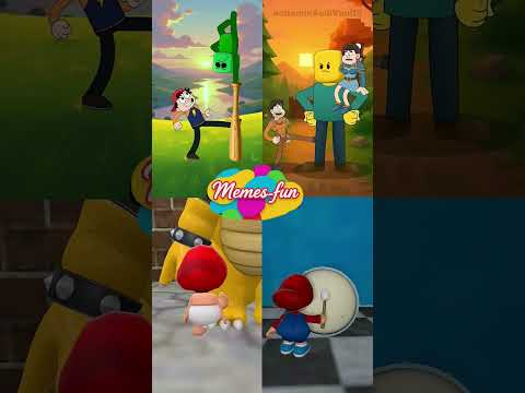 How Every Fight With Mario Roblox Noob Starts And Ends #shorts #funny #roblox #memes #animation