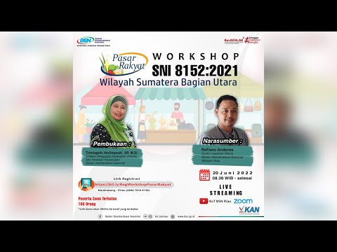 https://www.youtube.com/watch?v=p6m-SSZ7mjAWorkshop SNI 8152:2021 Pasar Rakyat