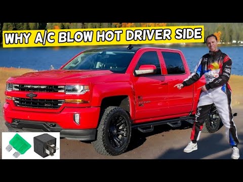 WHY AC AIR CONDITIONER BLOWS WARM HOT DRIVER SIDE DASH AIR VENT, COLD PASSENGER SIDE CHEVROLET SILVE