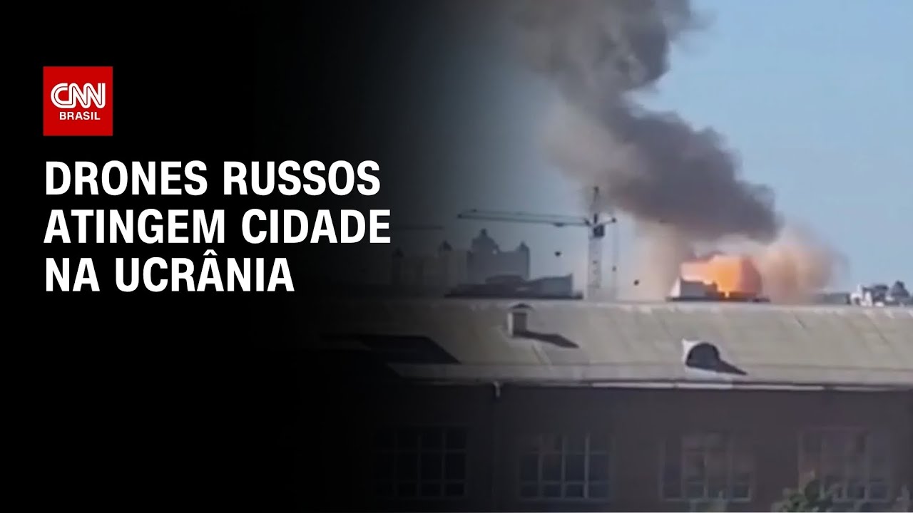 Veja momento em que drones russos atingem cidade na Ucrânia | CNN BRASIL