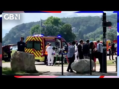 President Emmanuel Macron calls stabbings in a French park as an "absolutely cowardly attack"