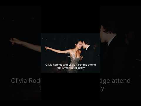 Olivia Rodrigo and Louis Partridge attend the Armani after party #oliviarodrigo #louispartridge