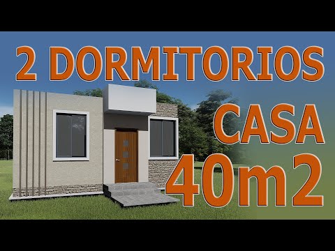 CASA 40 m2. Diseño minimalista moderno. 40 sqm House Plan / Economic House / design of a small house