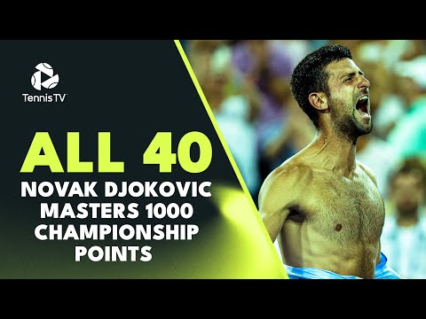 Novak Djokovic: All 40 ATP Masters 1000 Championship Points & Trophy Lifts! 🏆