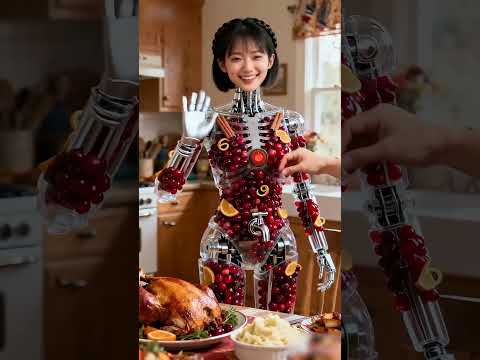 Cranberry Sauce Dispenser Robot, in Service #futuristic #robot #technology #humanoid #AI