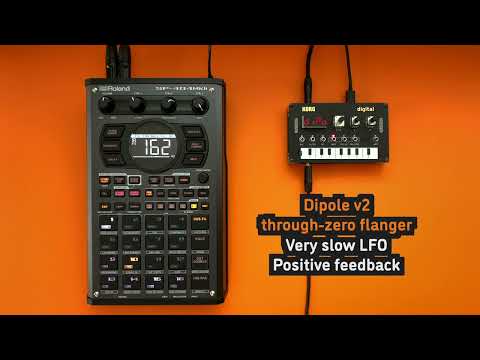 KORG Dipole v2 by Sinevibes - with Roland SP 404 mkII