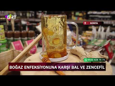 Boğaz enfeksiyonuna karşı zencefil ve bal karışımı