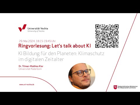 „KI Bildung für den Planeten  Klimaschutz“  | Let’s talk about KI mit Dr. Tilman-Mathies Klar