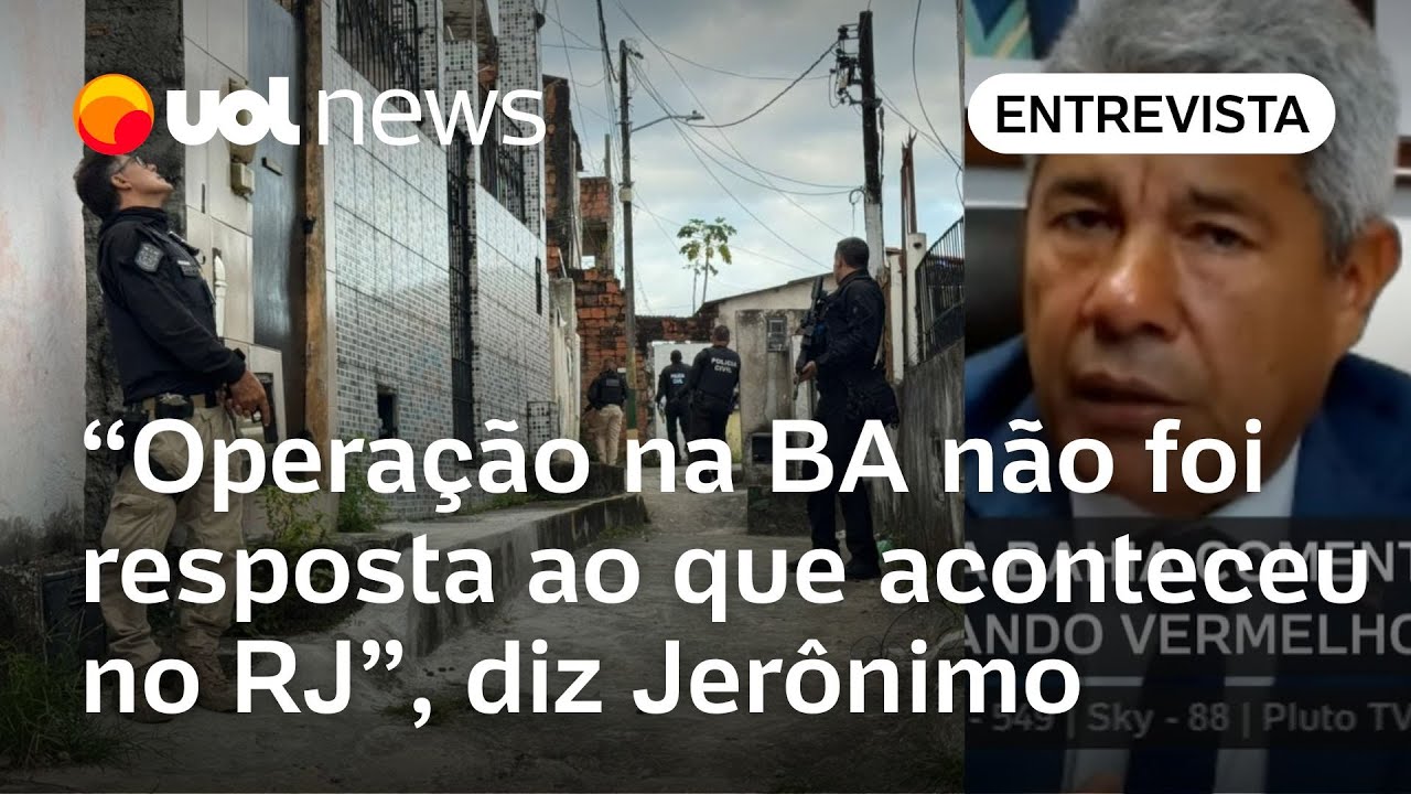 Jerônimo sobre operações na BA e RJ Estado não é matador mas tem que ter pulso forte TV Online Jerônimo sobre operações na BA e RJ Estado não é matador mas tem que ter pulso forte