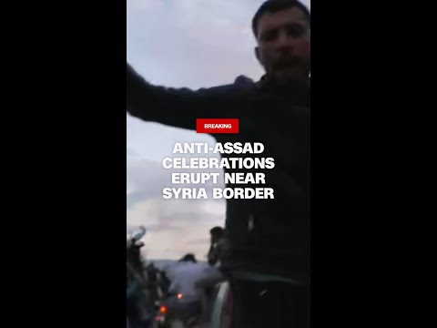 Anti-Assad celebrations erupt near Syria-Lebanon border