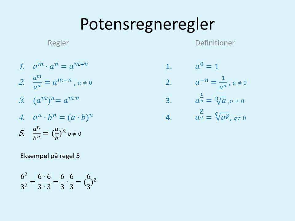Potens - Matematik - Studieportalen.dk Potens - Matematik - Studieportalen.dk