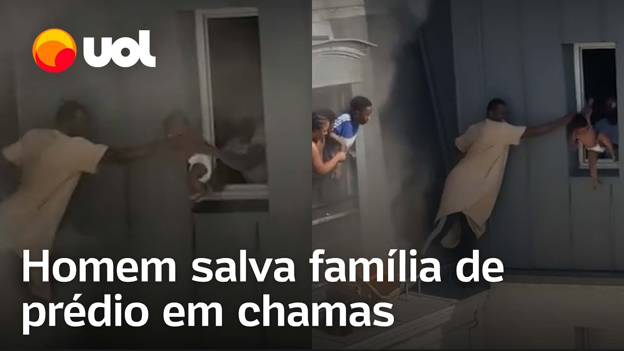 Vizinho resgata crianças e mulheres pela janela durante incêndio de prédio em Paris veja vídeo