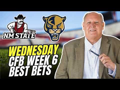 WEDNESDAY CFB Predictions! New Mexico State vs Florida International BEST Bets