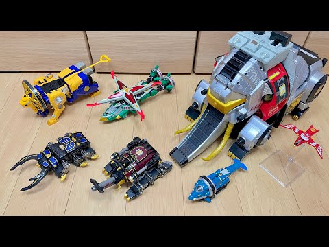 【PowerRangers Ninja Storm All Megazord】ハリケンジャーの全DXロボで遊んでみた、全部載せもあるよ！