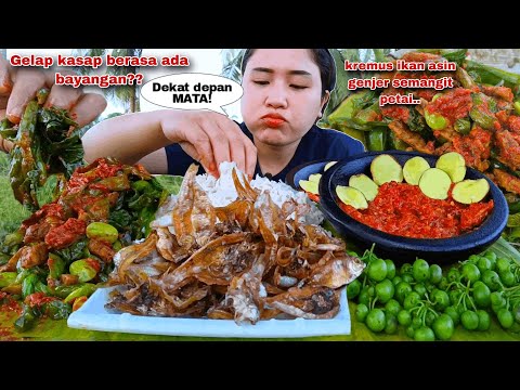 SAMPE GA SADAR HABIS ⁉️ MENU SUNDA IKAN ASIN KRIUK GENJER TEMPE SEMANGIT PETAI LALAPAN MENTAH SAMBAL