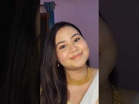 the sundari makeup look/south indian simple makup under 300rs/#wow #makeup #myntrabeauty #durgapuja