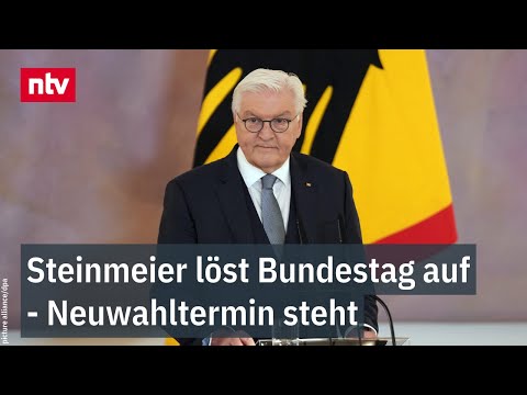 Wahlplakate-Druck läuft schon: Steinmeier löst Bundestag auf - Neuwahltermin steht | ntv