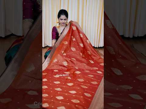 Code: RUTT 🥰Rs.1350 only. Kanchi soft silk sarees. Visit www.Rishiboutique.in what’s up 8807326100