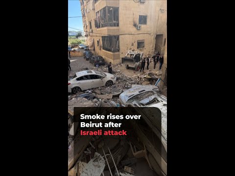 Smoke rises over Beirut after Israeli strike | #ajshorts