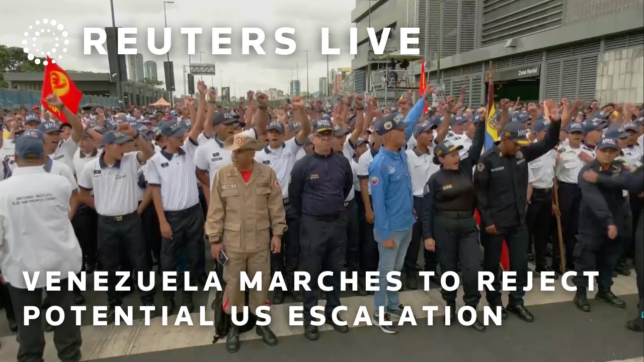 LIVE: Venezuela government holds marches to reject potential US escalation