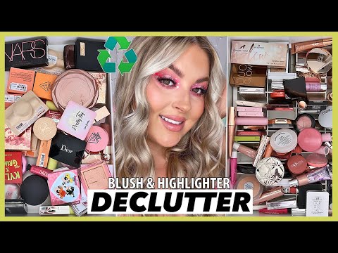 makeup collection DECLUTTER ?? blush & highlighters! reorganising ? so pretty...