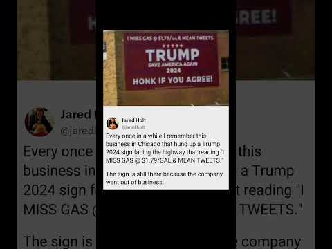 that old trump sign aged badly 😬 | Subscribe for more #motivation 😊👍