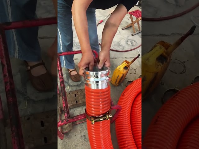 Hot installation process of sewage suction pipe head