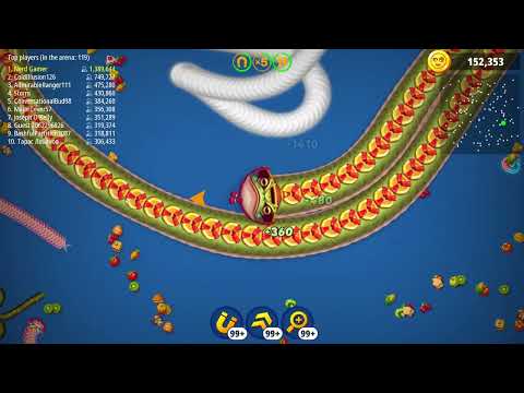 🐍WORMSZONE.IO | Giant Slither Snake TOP 01 / Epic Worms Zone Best Gameplay!