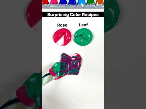 Unexpected color recipes (comment your favorite) #colormixing #paintmixing #tappingsounds