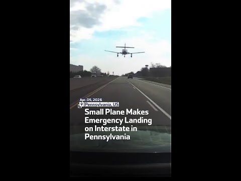 Small Plane Makes Emergency Landing On Interstate In Pennsylvania