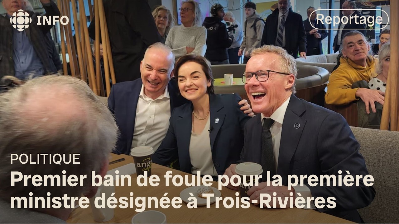 La première ministre désignée Christine Fréchette s’offre un premier bain de foule à Trois-Rivières