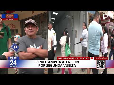 24Horas - Reniec atenderá con normalidad el día de las votaciones