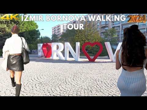 Izmir Bornova-Küçükpark Autumn 2024 Overviews Walking Tour | 4k UHD 60fps