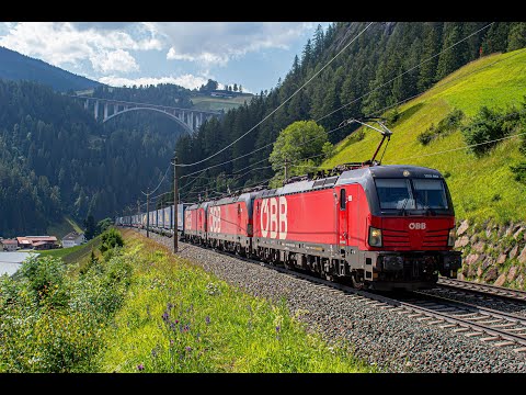 Bahnverkehr bei St.  Jodok 17-06-2023 Part 2 (TXL 193 878, Lokomotion, ÖBB)
