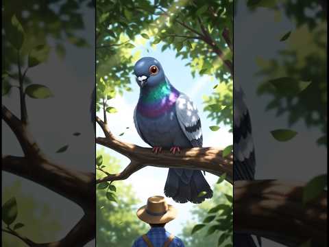 the farmer and the pigeon found a magic pot in the field 😭 #ai #magic #farmer #pigeon #shorts